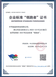  Certificate of Enterprise Standard Leader 